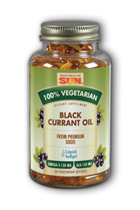 100 percent vegetarian black currant oil, 60 vegicaps